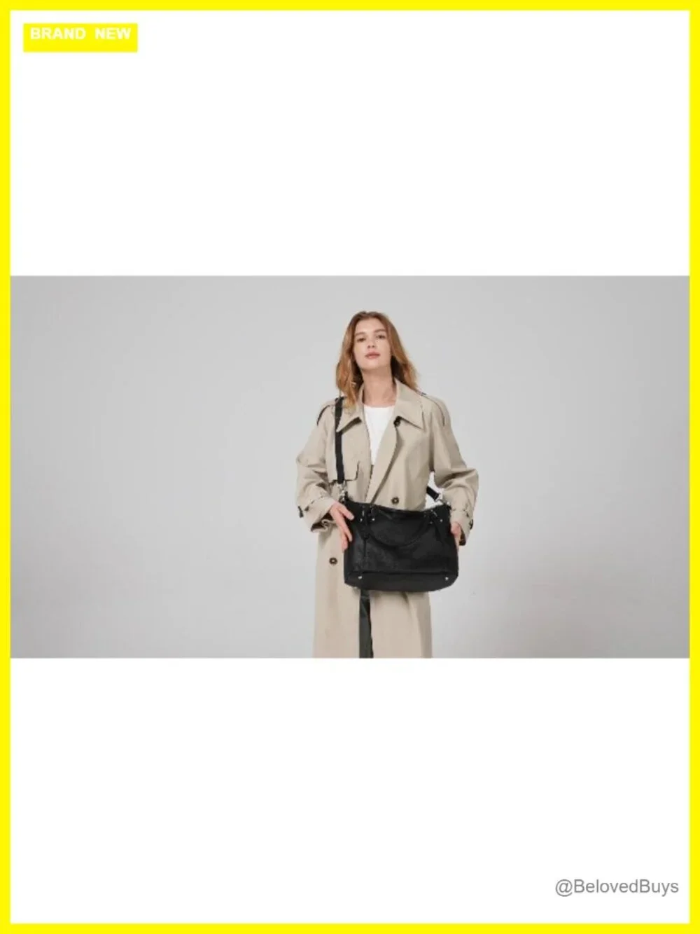 Leather Top Handle Satchel Tote Shoulder Bag